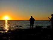 Sunset in Manitoba lake