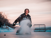 Outdoor Hockey Rink at Sunrise