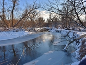 Winter landscape along the Spencer Creek.