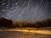 Hockey And Star Trails