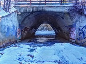 Under the bridge in winter