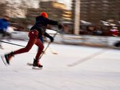 Friendly hockey game.