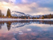 Sunrise Reflections At Cascade Ponds