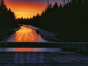 A Sunset Over River Chown