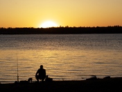 Fishin', relaxin' and watchin' the sunset