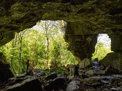 Hiking through the caves