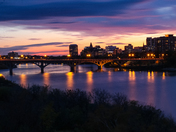 Pink Skies Over Saskatoon