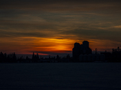 Sunset Over a Prairie Town 