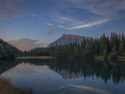 Reflection of Mount Rundle 