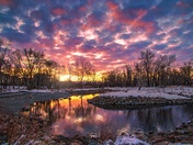 Vivid Sunrise Clouds Reflections