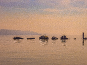 Calm morning paddling on the Lake
