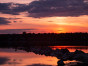 Sunset over Collins Bay in Kingston, ON
