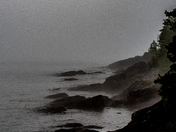 Lake Superior Shore in the Fog