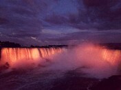 Canadian Horsehoe Falls Illuminated orange