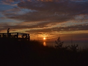 Sunset above lake Huron in the Pinery Provincial Park.