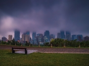 Moody Clouds Over Downtown Calgary