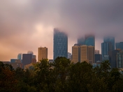Moody Clouds Over Downtown Calgary