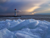 Ice at the lighthouse