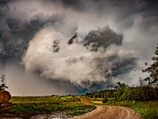 Prairie Storm down a Country Road