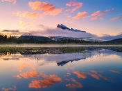 Sunrise Reflections At Vermilion Lakes