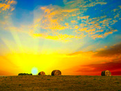 HAY- another Saskatchewan sunset!