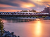 Long Exposure Sunrise By The Peace Bridge