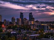 Calgary City Scape At Night 