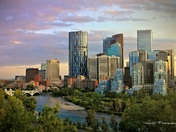 Calgary, warm summer evening. 