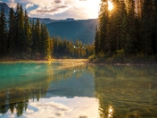 Sunrise Glow Over Emerald Lake