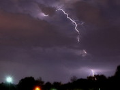A full moon and a random lighting strike