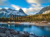 Long Exposure By The Canmore Engine Bridge
