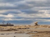 Winter at the beach in Ontario.