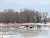 Fishing on the ice water