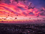 sunset over devil's punchbowl