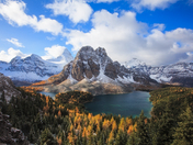 Sunburst Peak In Autumn