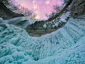 icicles hanging from Tews fall
