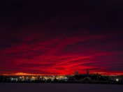 Vivid Cloudy Sunrise In Calgary