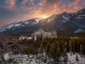 Sunrise Over The Banff Springs Hotel