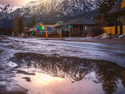 Sunrise Puddle Reflections