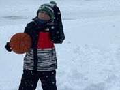 My grandson ( Mason Beers 9, of Nashua) doesn't care if it's snowing