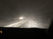 Snow Squall New England crazy, no visibility.