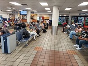 Greyhound passengers stranded at Orlando terminal due to lack of driver.