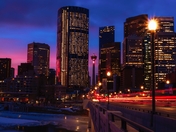 Calgary Sunrise Light Trails 