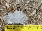 Hail that just passed through 3 miles north of Prescott Iowa