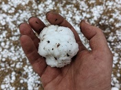 Orient Iowa hail from today's storm just now