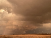 Back end of the severe storms that passed by me in Prole. Ia. Rainbow that tried.