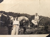 Twin sisters Lizzie Irene Chandler and my maternal grandmother Mary Jean Chandler in Hopkinton NH circa 1920.