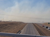 Large fire burning east of El Reno has I-40 closed now