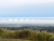 Interesting cloud formation over the Sierra Nevada mountains this morning from the hills near Vacaville!