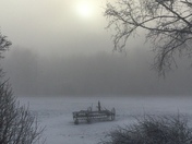 A Misty morning in Grantham New Hampshire.